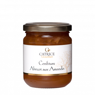 Apricot jam with almonds