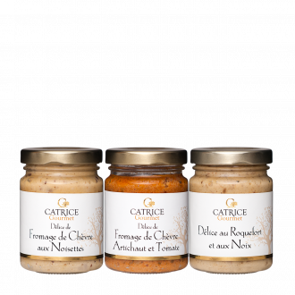 Three jars of cheese spreads