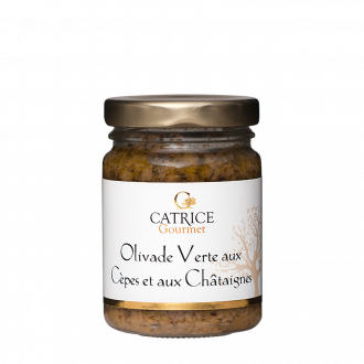 Green tapenade with ceps and chestnuts