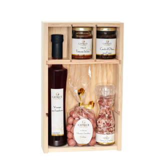 Pink gourmet wooden box