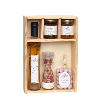 Pink gourmet wooden box