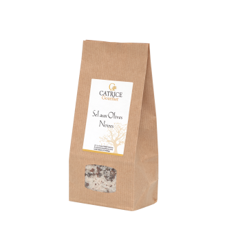 Coarse salt with black olives - refill