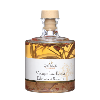 Vinegar, pink peppercorn, shallots, rosemary