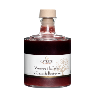 Burgundy blackcurrant pulp vinegar - stackable bottle